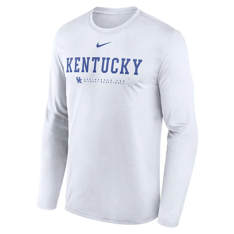 Nike Kentucky Wildcats 2025 Courtside Basketball Shootaround Legend Dri-FIT Long Sleeve T-Shirt