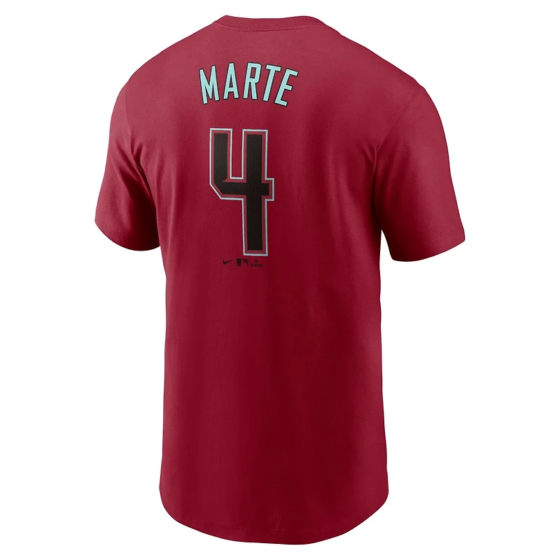 Nike Ketel Marte Arizona Diamondbacks Fuse Name  Number T-Shirt
