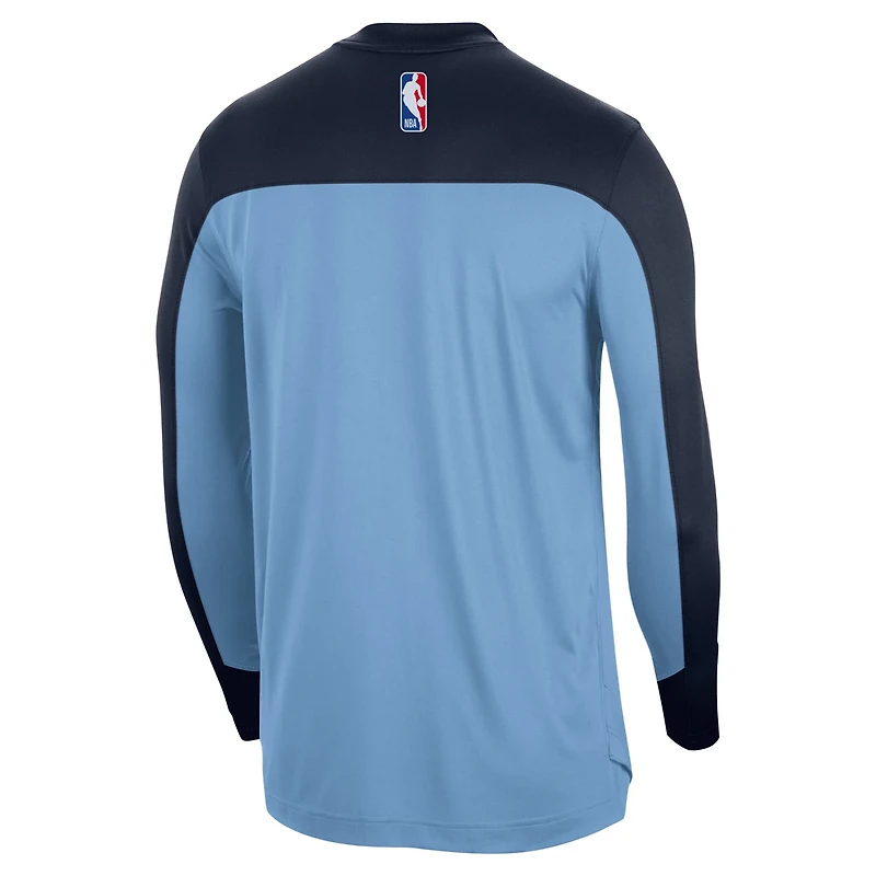 Nike Light Memphis Grizzlies 2024 25 Authentic Pre-Game Legend Long Sleeve Shooting Shirt