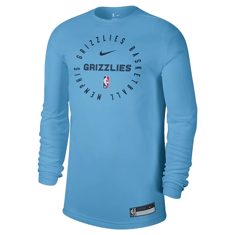 Nike Light Memphis Grizzlies 2024 25 Legend On-Court Practice Long Sleeve T-Shirt
