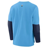 Nike Light Milwaukee Brewers Authentic Collection City Connect Lightweight Player Tri-Blend Performance Long Sleeve T-Shirt