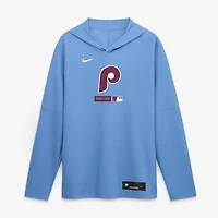 Nike Light Philadelphia Phillies Authentic Collection Dri-FIT Long Sleeve Hooded T-Shirt