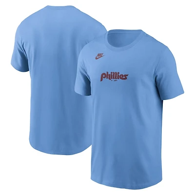 Nike Light Philadelphia Phillies Cooperstown Collection Wordmark T-Shirt