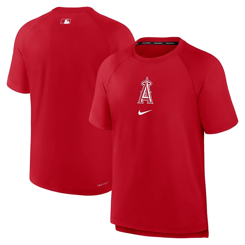 Nike Los Angeles Angels Authentic Collection Pregame Raglan Performance T-Shirt
