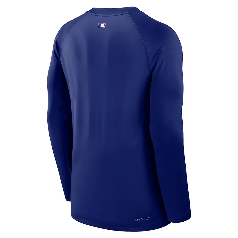 Nike Los Angeles Dodgers Authentic Collection Game Time Raglan Performance Long Sleeve T-Shirt