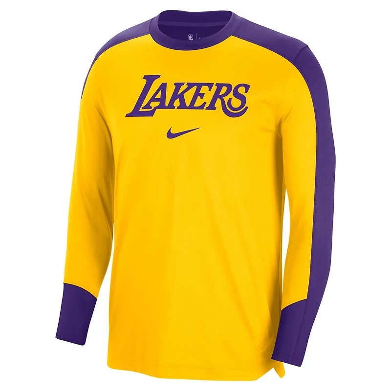 Nike Los Angeles Lakers 2024 25 Authentic Pre-Game Legend Long Sleeve Shooting Shirt