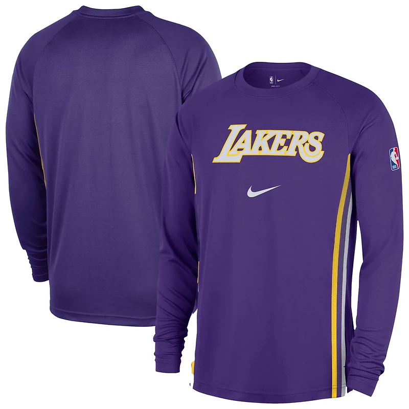 Nike Los Angeles Lakers 2025 26 Authentic Pre-Game Legend Dri-FIT Long Sleeve Shooting Shirt