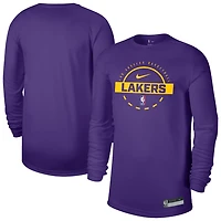 Nike Los Angeles Lakers 2025 26 On-Court Flare Dri-FIT Practice Long Sleeve Tri-Blend T-Shirt