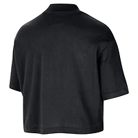 Nike Los Angeles Lakers Courtside Mock Neck Loose Fit Cropped T-Shirt