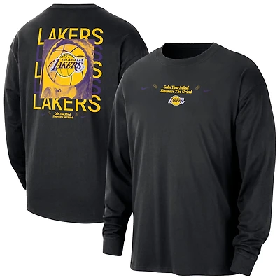 Nike Los Angeles Lakers Courtside Oversized Long Sleeve T-Shirt