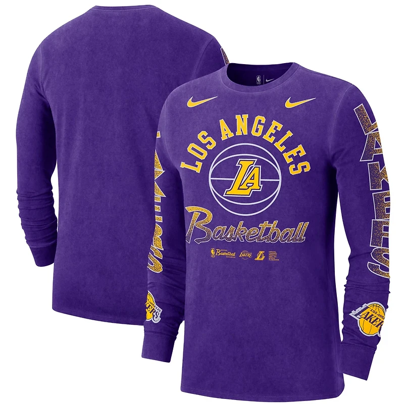 Nike Los Angeles Lakers Courtside Retro Elevated Long Sleeve T-Shirt