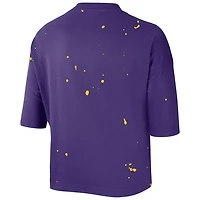 Nike Los Angeles Lakers Courtside Splatter Cropped T-Shirt