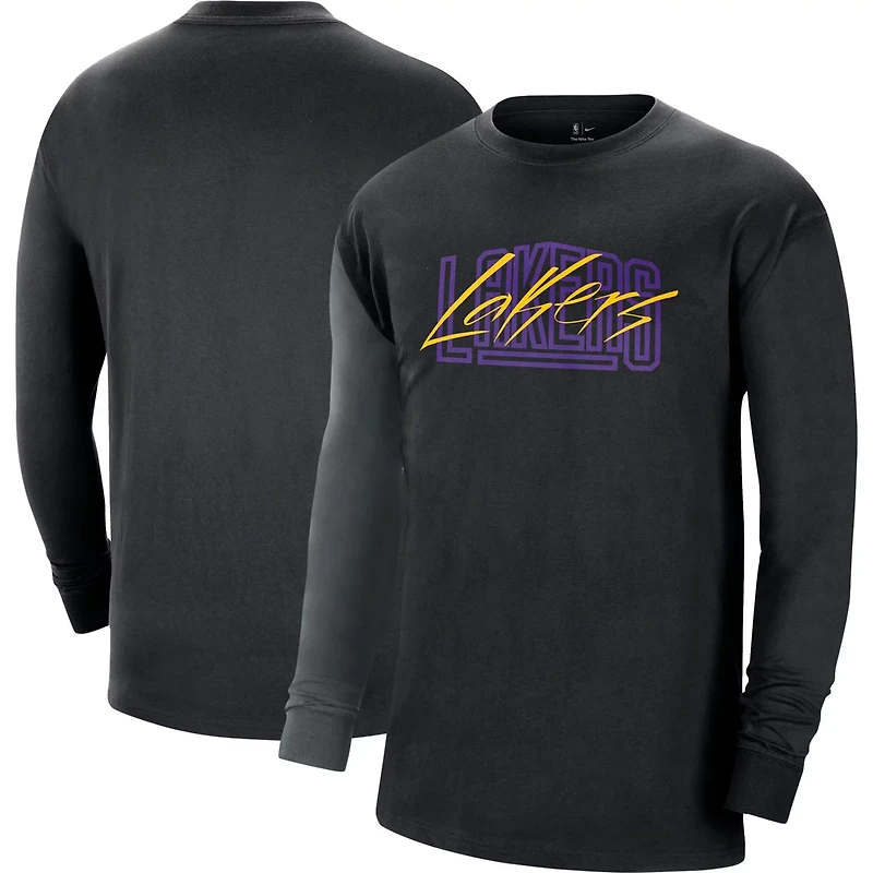 Nike Los Angeles Lakers Courtside Versus Flight MAX90 Long Sleeve T-Shirt