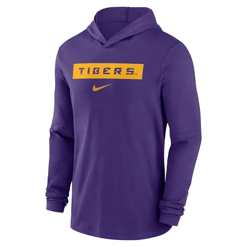Nike LSU Tigers 2024 Sideline Hoodie Performance Long Sleeve T-Shirt