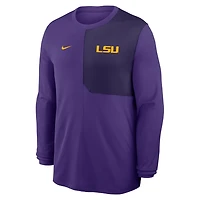 Nike LSU Tigers 2025 Sideline Coach UV Performance Long Sleeve T-Shirt