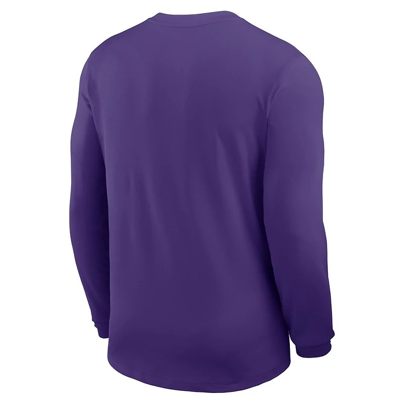 Nike LSU Tigers 2025 Sideline Coach UV Performance Long Sleeve T-Shirt
