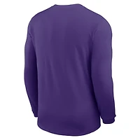 Nike LSU Tigers 2025 Sideline Coach UV Performance Long Sleeve T-Shirt