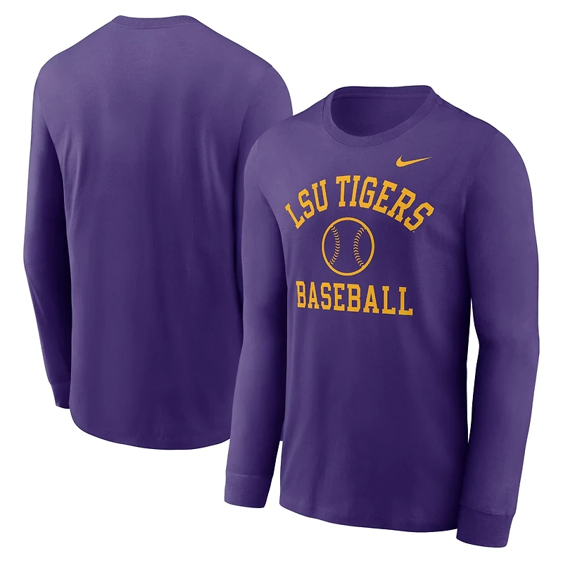 Nike LSU Tigers Essential Baseball Arch Long Sleeve T-Shirt