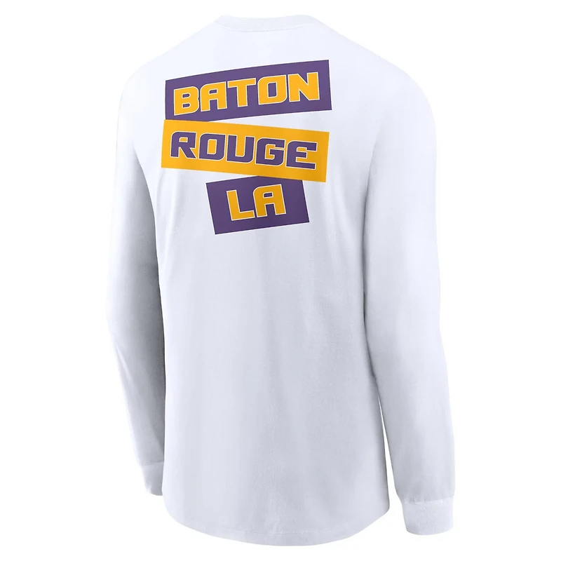 Nike LSU Tigers Two-Hit Classic Location Long Sleeve T-Shirt