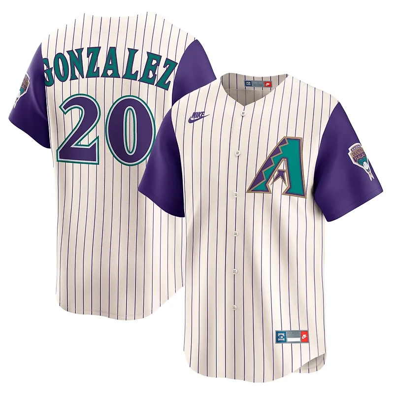 Nike Luis Gonzalez Arizona Diamondbacks Throwback Cooperstown Collection Limited Jersey