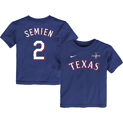 Nike Marcus Semien Texas Rangers 2023 World Series Champions Name  Number T-Shirt