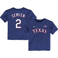 Nike Marcus Semien Texas Rangers 2023 World Series Champions Name  Number T-Shirt