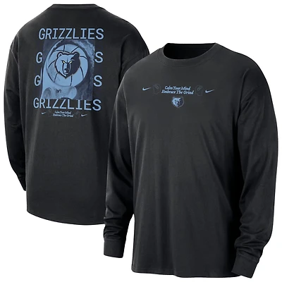 Nike Memphis Grizzlies Courtside Oversized Long Sleeve T-Shirt
