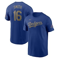 Nike Men's Los Angeles Dodgers 2025 WS Gold Player Name & Number Tee Will Smith
