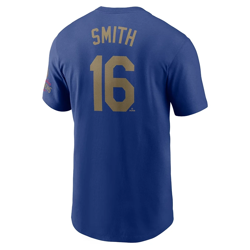 Nike Men's Los Angeles Dodgers 2025 WS Gold Player Name & Number Tee Will Smith