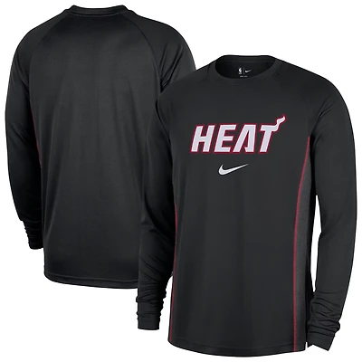Nike Miami Heat 2025 26 Authentic Pre-Game Legend Dri-FIT Long Sleeve Shooting Shirt