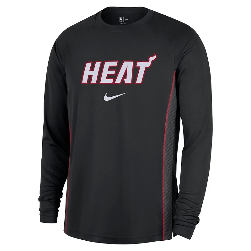 Nike Miami Heat 2025 26 Authentic Pre-Game Legend Dri-FIT Long Sleeve Shooting Shirt