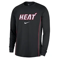 Nike Miami Heat 2025 26 Authentic Pre-Game Legend Dri-FIT Long Sleeve Shooting Shirt