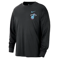 Nike Miami Heat 2025 26 City Edition Remix Essential Logo Long Sleeve T-Shirt