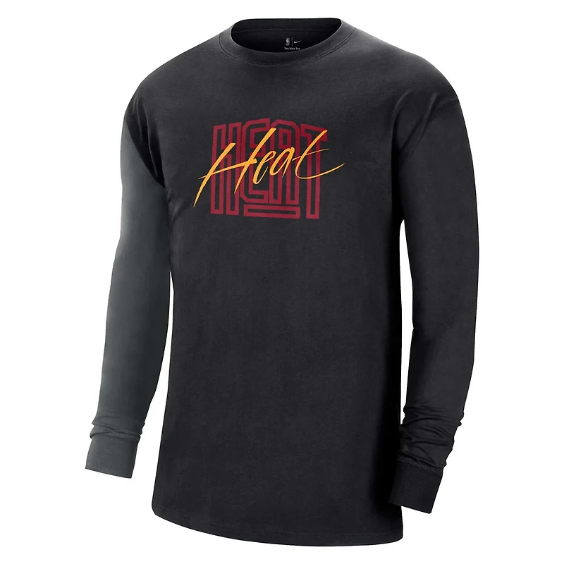 Nike Miami Heat Courtside Versus Flight MAX90 Long Sleeve T-Shirt