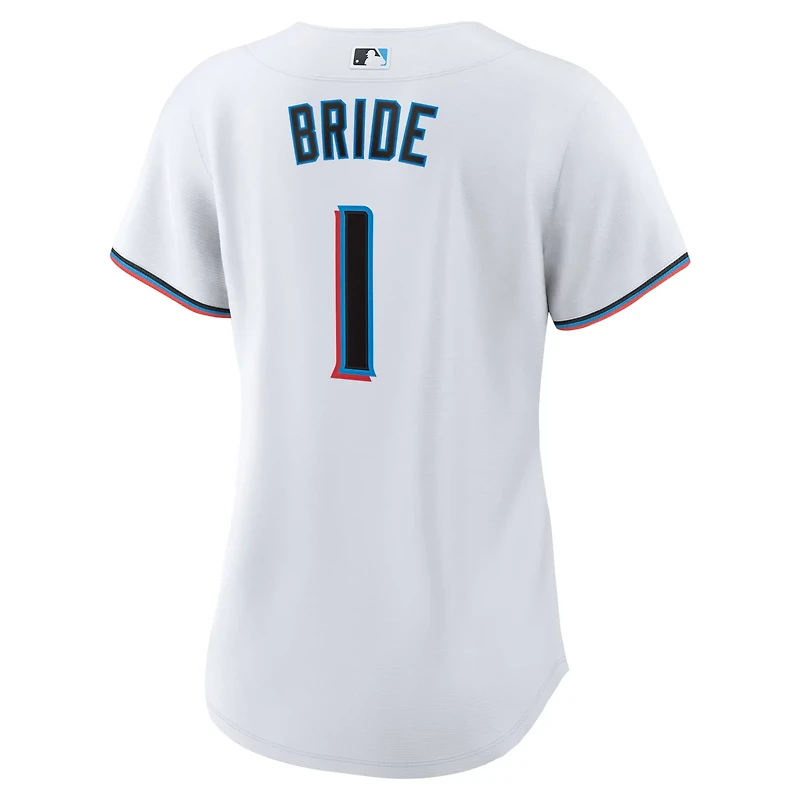 Nike Miami Marlins 1 Bride Home Replica Jersey
