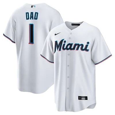 Nike Miami Marlins 1 Dad Home Replica Jersey
