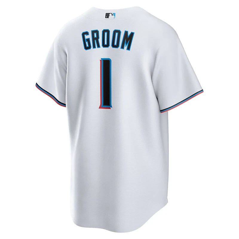 Nike Miami Marlins 1 Groom Home Replica Jersey