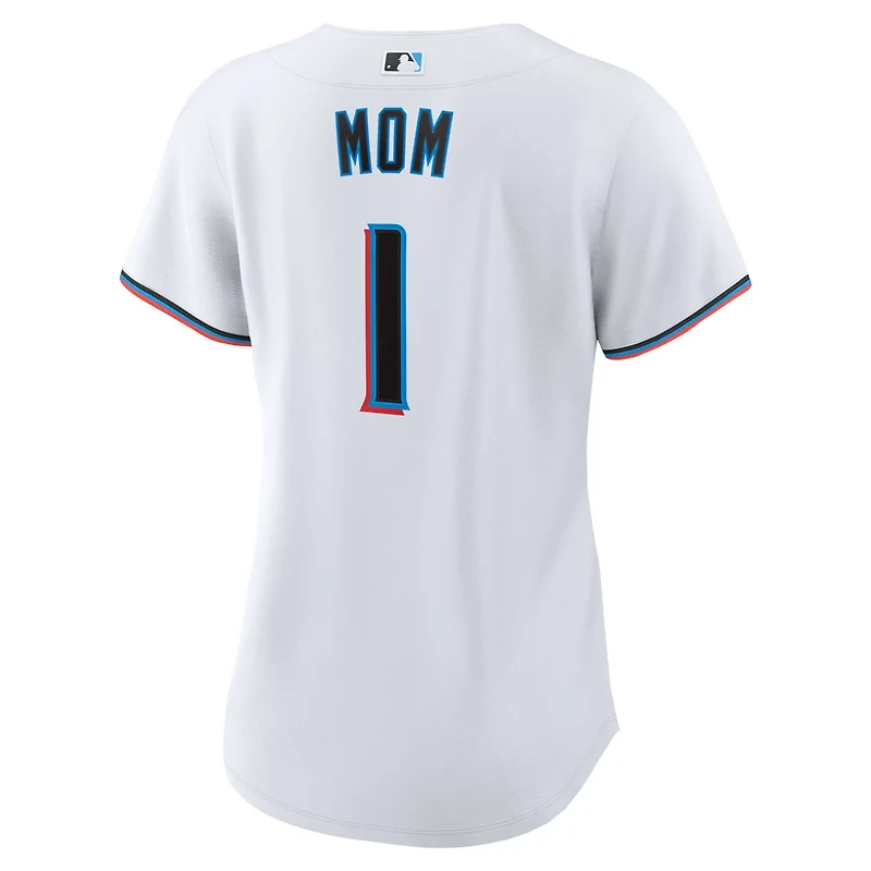 Nike Miami Marlins 1 Mom Home Replica Jersey