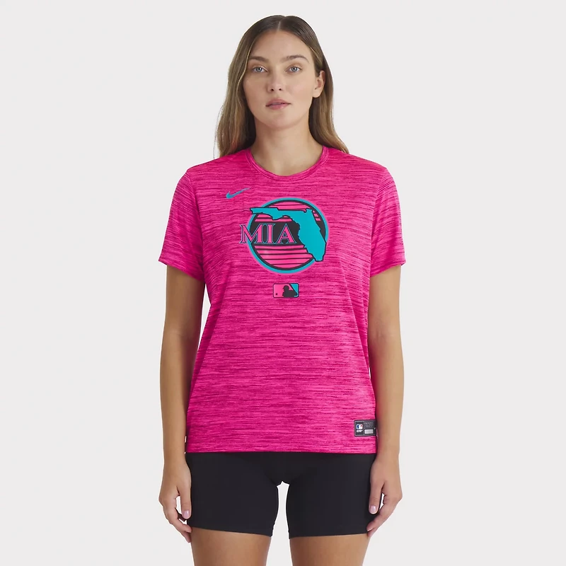 Nike Miami Marlins 2025 City Connect Authentic Collection Velocity Performance T-Shirt