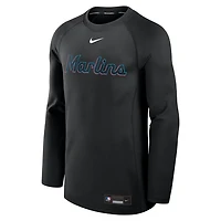 Nike Miami Marlins Authentic Collection Game Time Raglan Performance Long Sleeve T-Shirt
