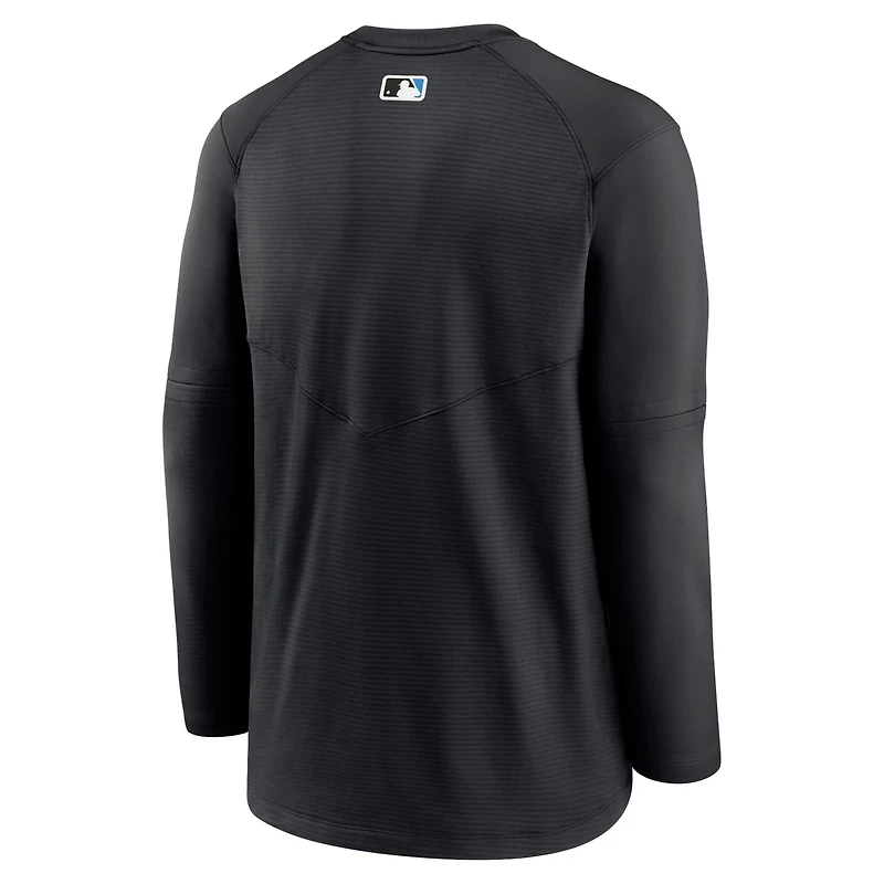 Nike Miami Marlins Authentic Collection Logo Performance Long Sleeve T-Shirt