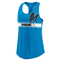Nike Miami Marlins Cropped Logo Performance Racerback Tank Top