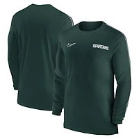 Nike Michigan State Spartans 2024 Sideline Coach UV Performance Long Sleeve T-Shirt