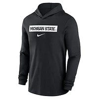 Nike Michigan State Spartans 2024 Sideline Hoodie Performance Long Sleeve T-Shirt