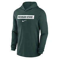 Nike Michigan State Spartans 2024 Sideline Hoodie Performance Long Sleeve T-Shirt