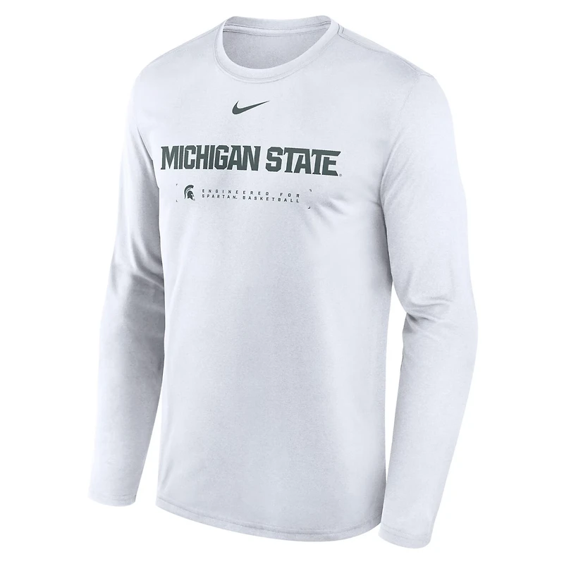 Nike Michigan State Spartans 2025 Courtside Basketball Shootaround Legend Dri-FIT Long Sleeve T-Shirt