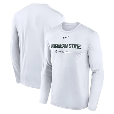 Nike Michigan State Spartans 2025 Courtside Basketball Shootaround Legend Dri-FIT Long Sleeve T-Shirt