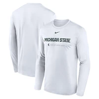 Nike Michigan State Spartans 2025 Courtside Basketball Shootaround Legend Dri-FIT Long Sleeve T-Shirt