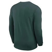 Nike Michigan State Spartans 2025 Sideline Coach UV Performance Long Sleeve T-Shirt