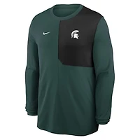 Nike Michigan State Spartans 2025 Sideline Coach UV Performance Long Sleeve T-Shirt